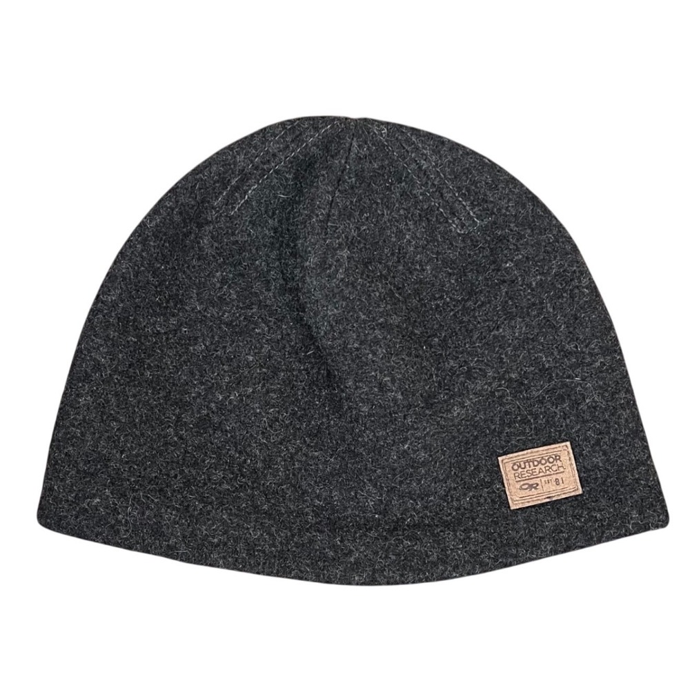Outdoor Research Charcoal Gray Boiled Lambswool Beanie Hat 243666 Mens OS